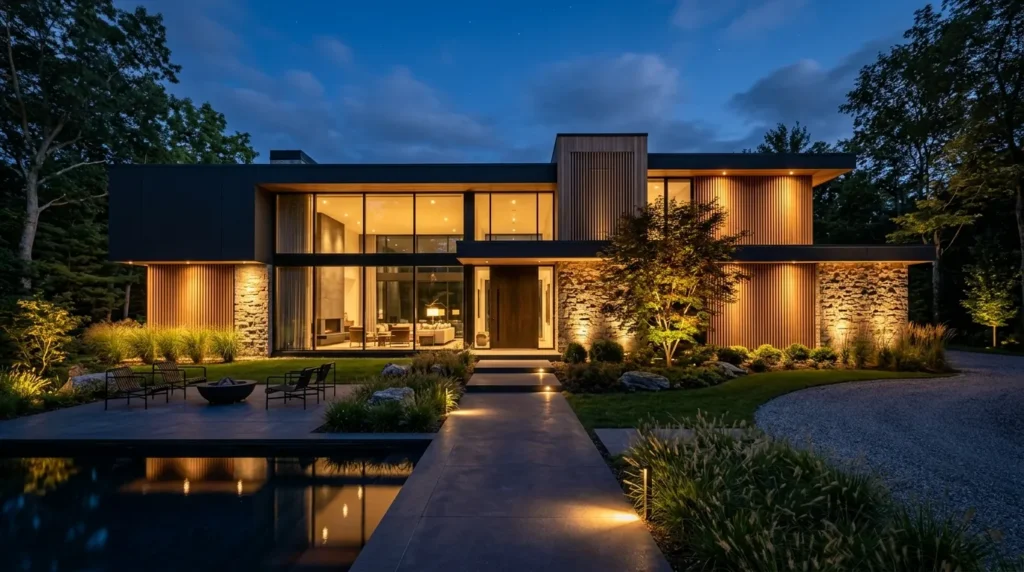 Add exterior lighting as a design element