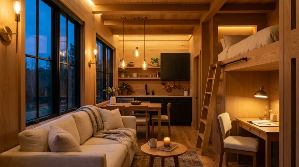 Add soft, warm lighting throughout