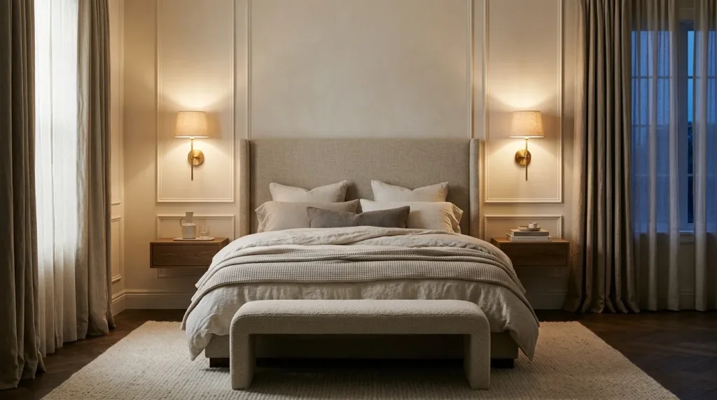 Add wall sconces for a boutique hotel feel
