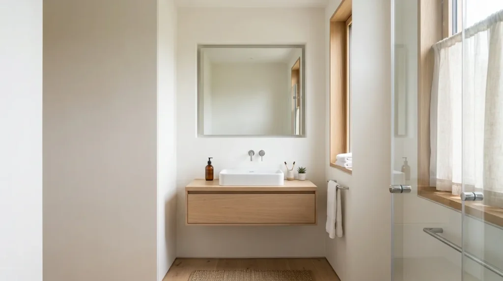 Add a mirrored medicine cabinet
