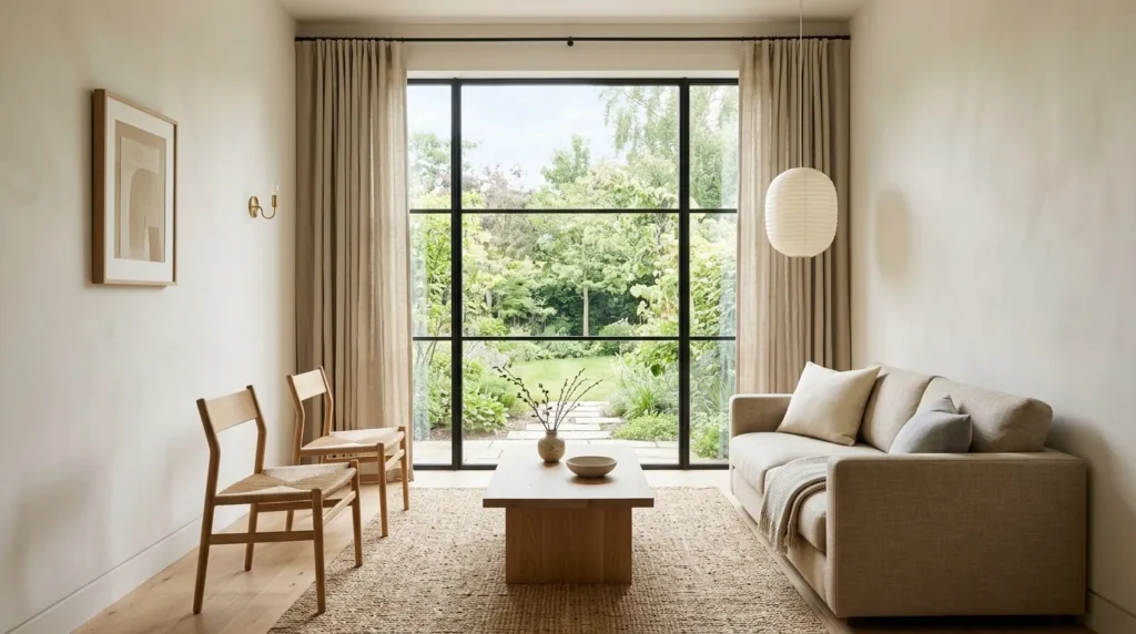 Anchor the room with a single focal point