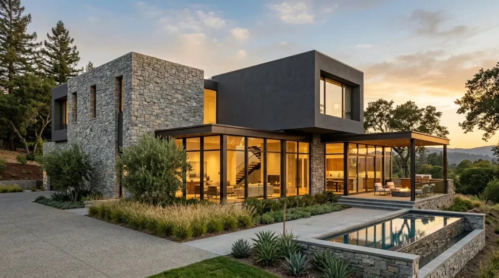 Balance solid mass with open glazing