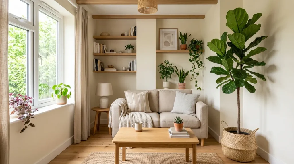 Bring in greenery for a natural, lived in touch
