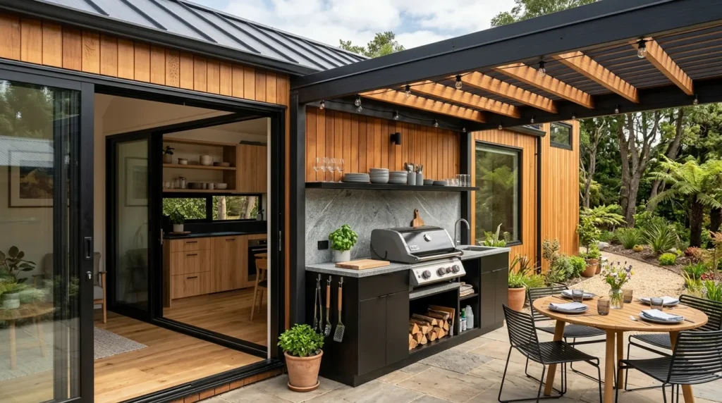 Built in outdoor kitchens for functional expansion