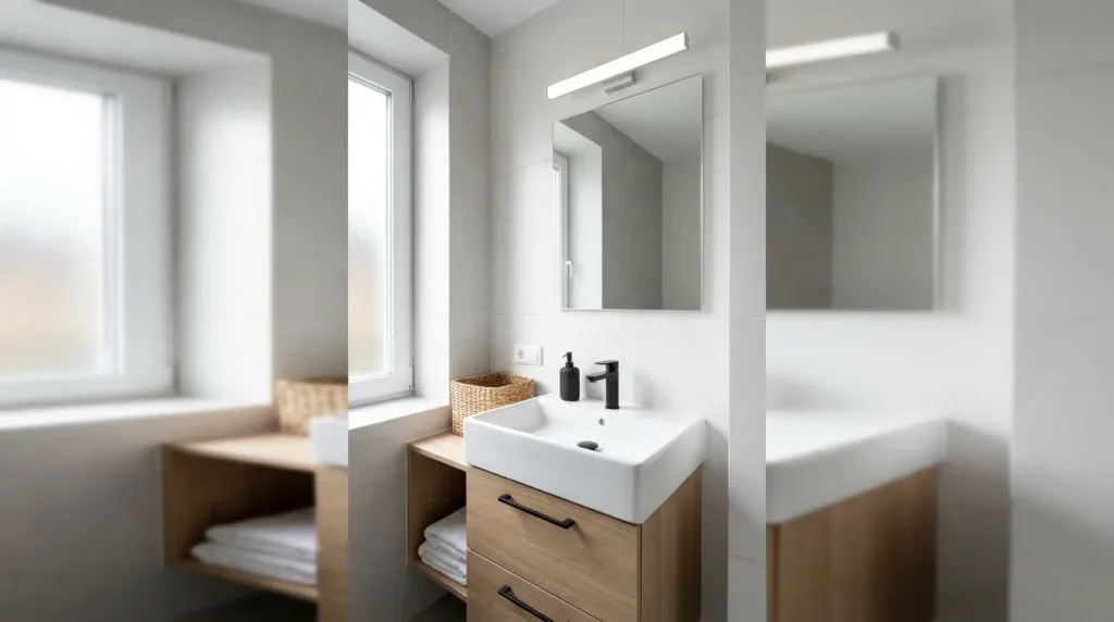 Choose fixtures with simple, streamlined shapes