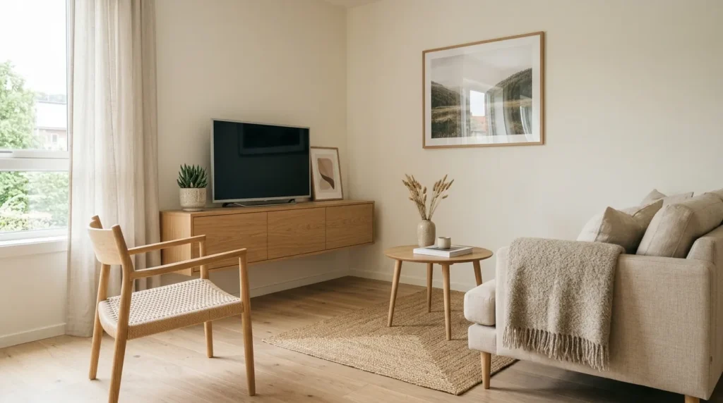 Choose furniture with exposed legs