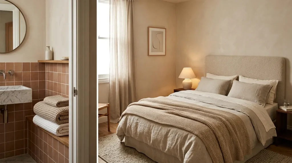 Choose high quality textiles over more furniture