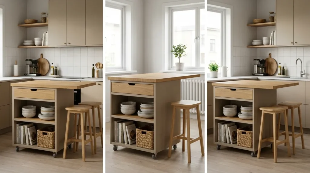 Choose multi functional kitchen islands or carts