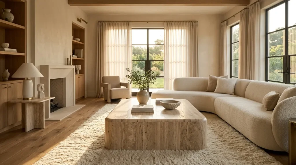 Choose natural stone for surfaces and accents