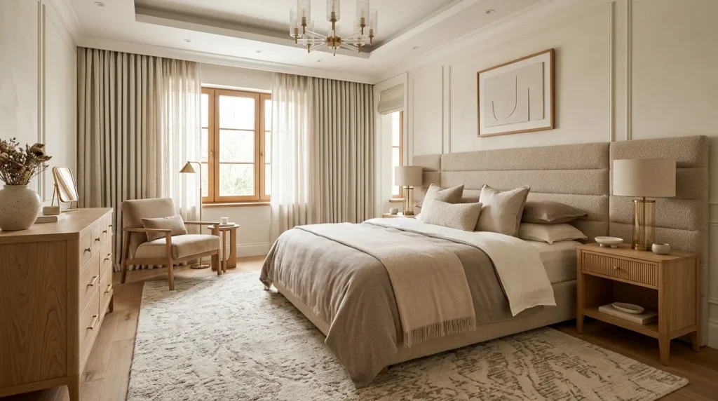 Choose a cohesive color and material palette