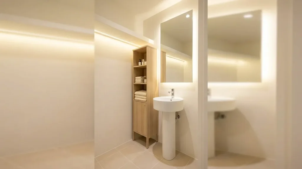 Choose a pedestal sink for ultra tight spaces