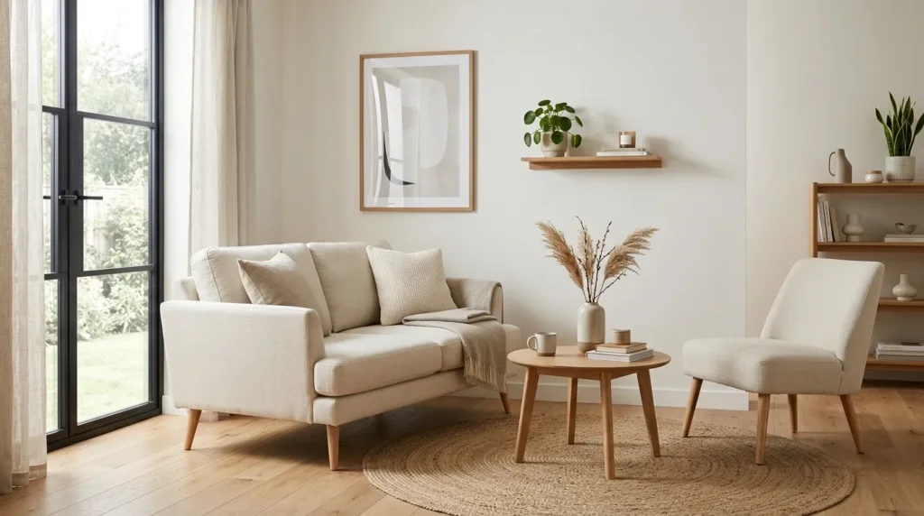 Choose a sofa with exposed legs