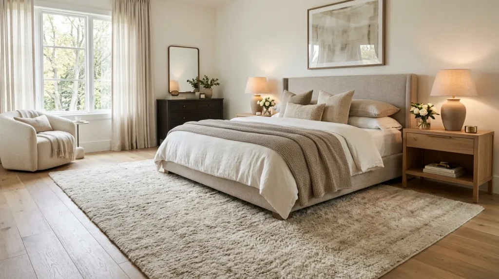 Choose a substantial area rug