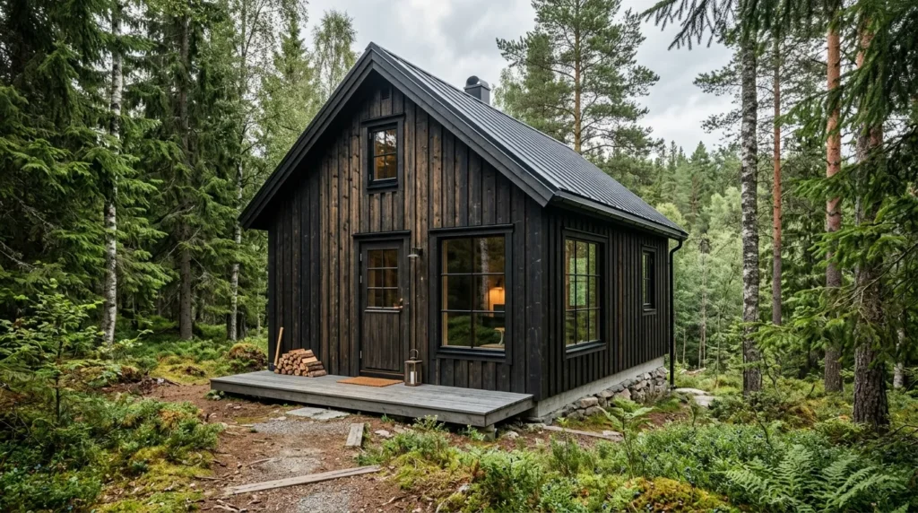 Clad the exterior in natural wood
