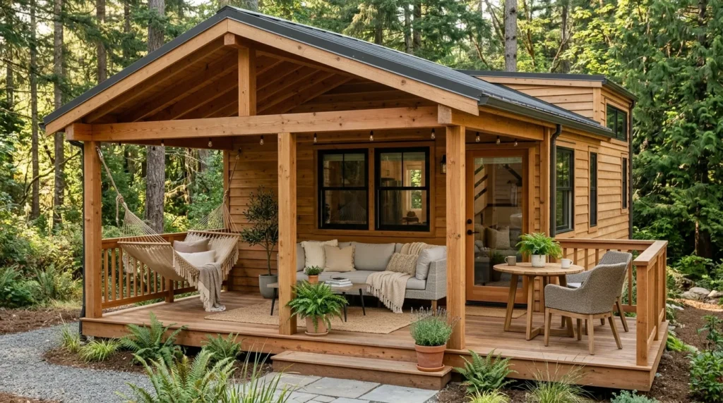 Covered porches for year round use