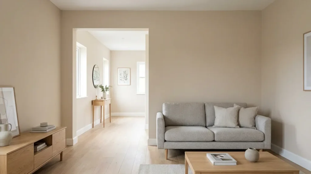 Extend the wall color into adjacent spaces