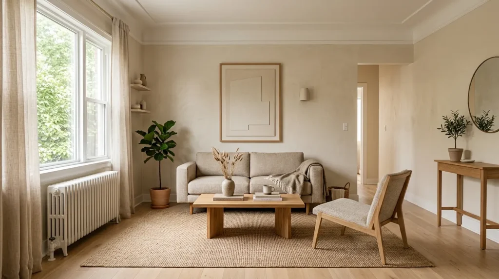 Float furniture away from the walls