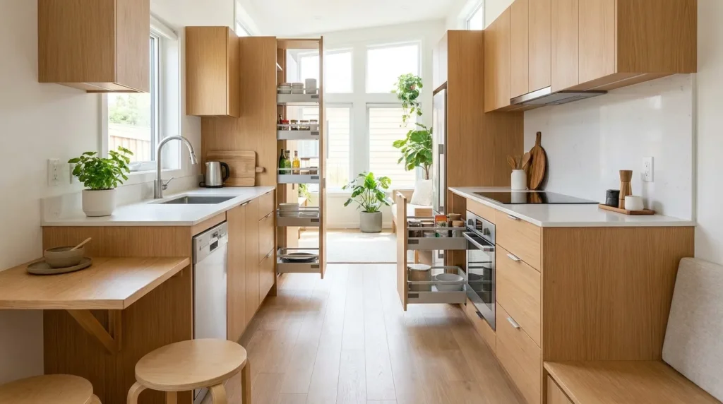 Give the kitchen enough clearance for two people