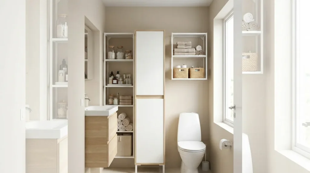 Install slim, modular storage units