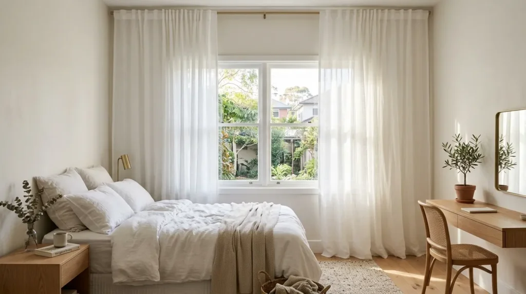 Keep curtains simple and let light in