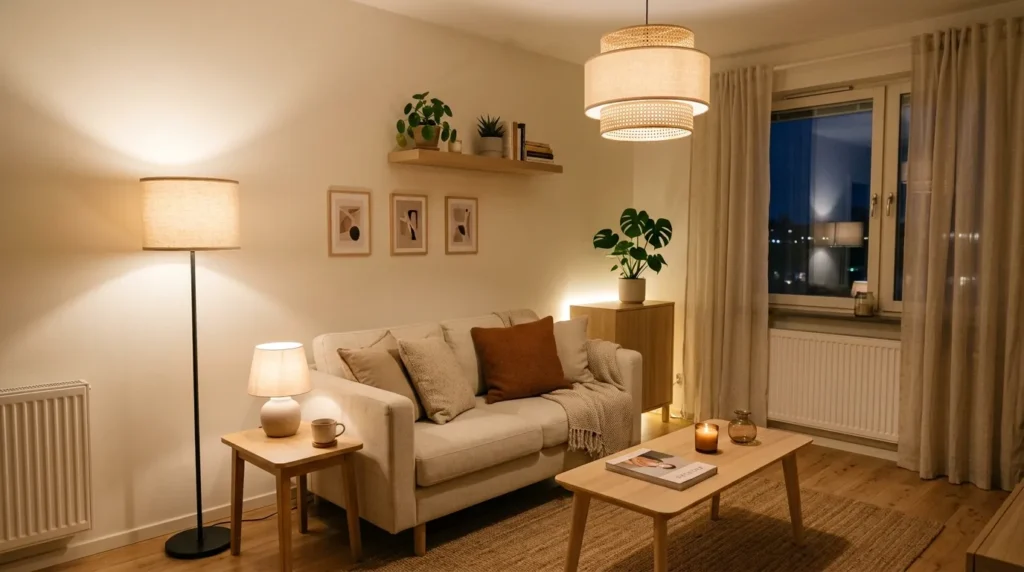 Layer lighting for a cozy, livable feel