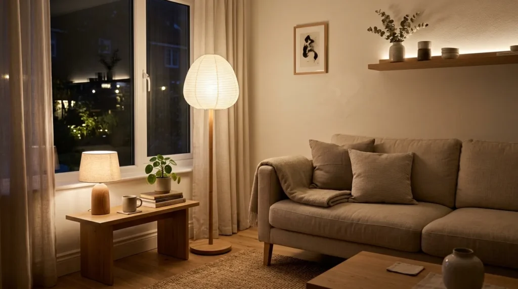 Layer soft, warm lighting