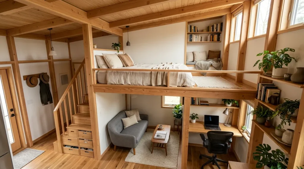Maximize vertical space with lofted areas