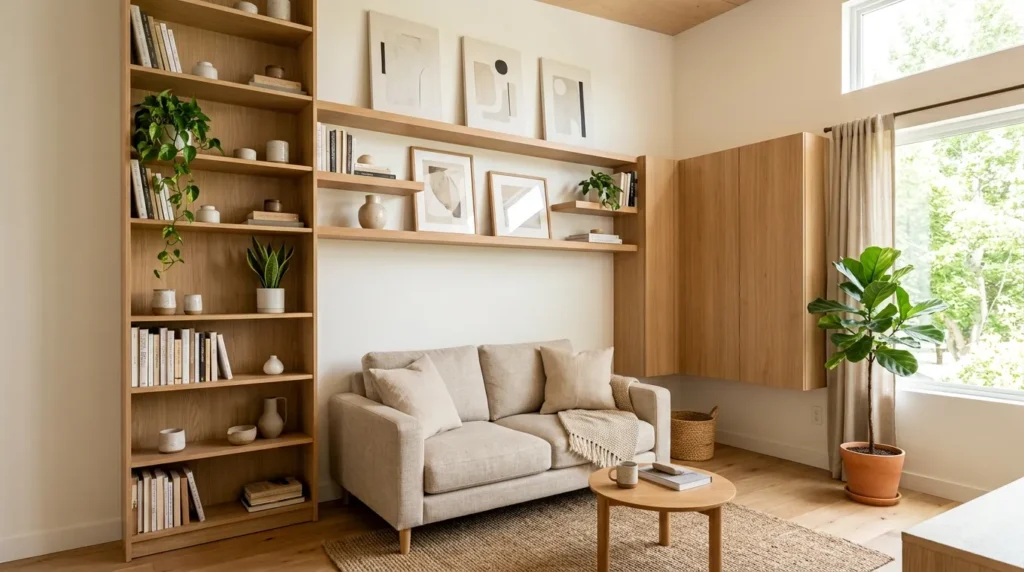 Maximize vertical space with tall, narrow storage