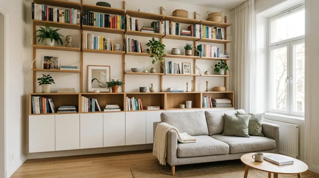 Maximize wall space with smart shelving