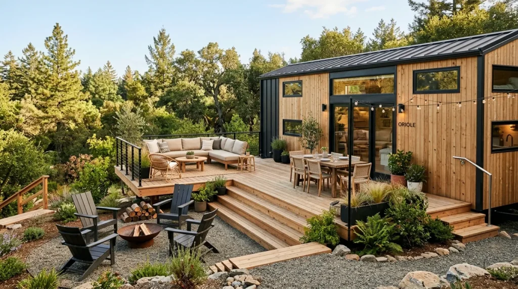 Multi level decks for zoned outdoor living