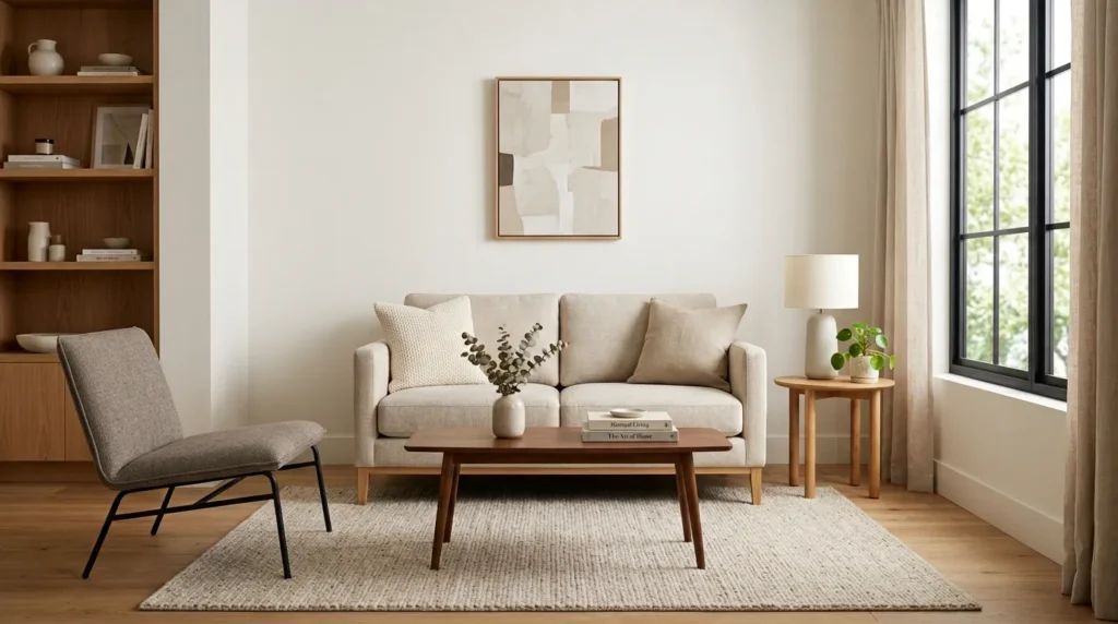 Scale furniture to fit the room