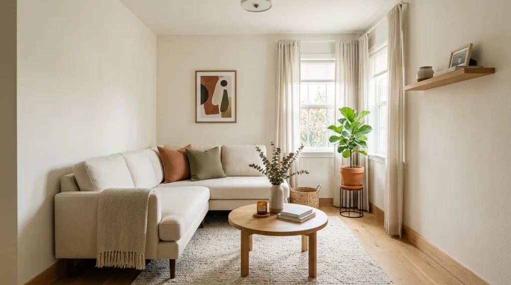 The compact sectional corner setup