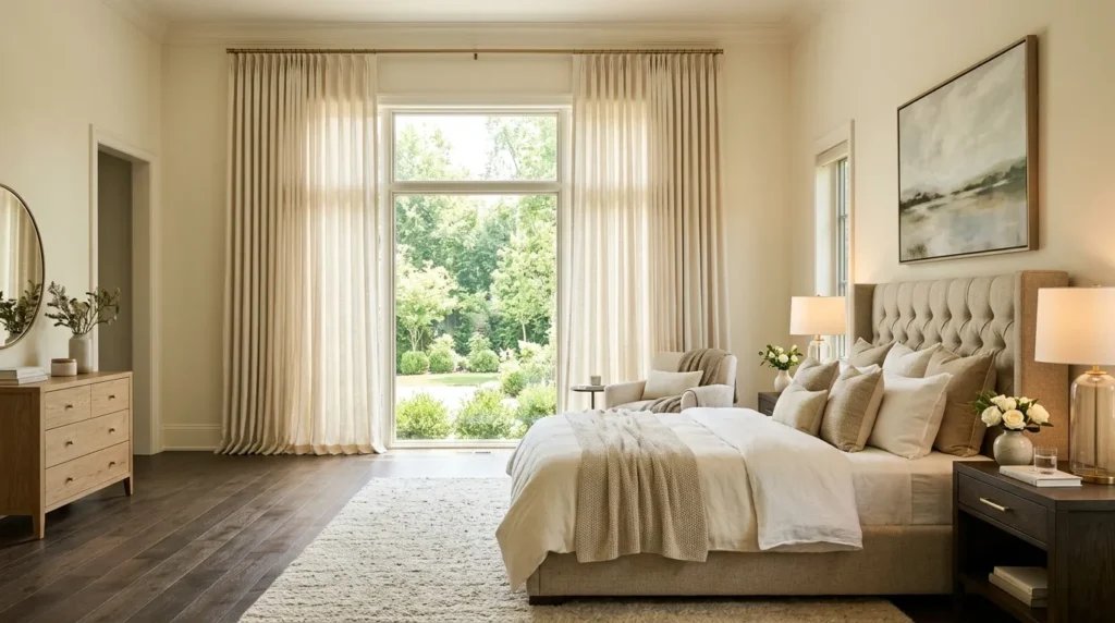 Use curtains that puddle or hang full length