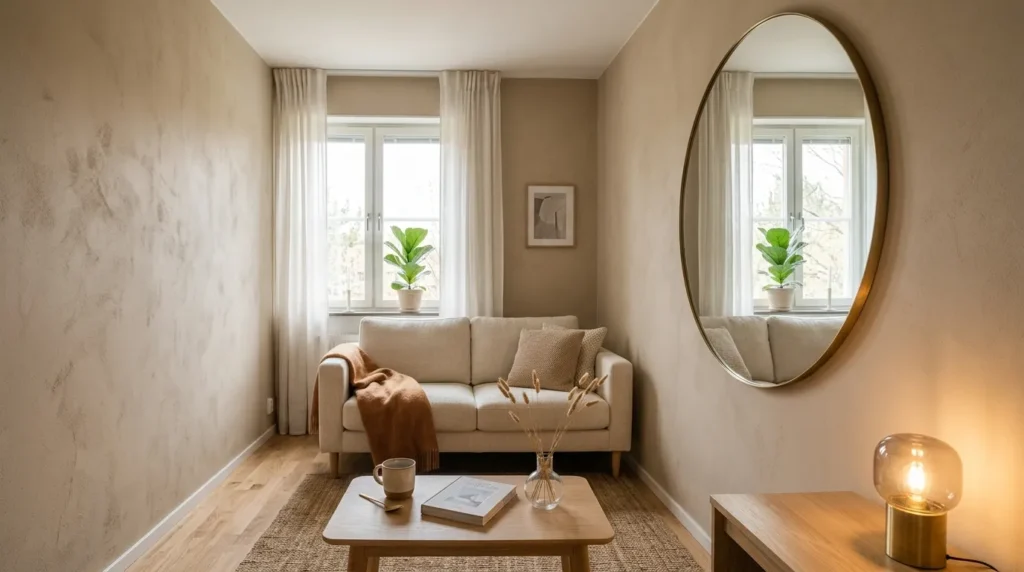 Use mirrors to bounce light around the room