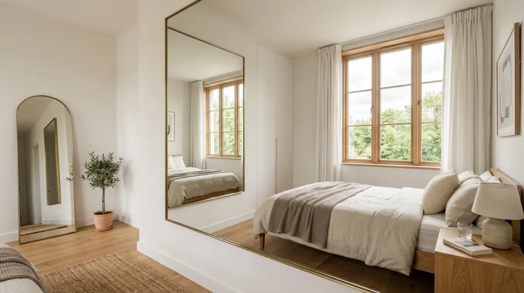 Use mirrors to expand the sense of space