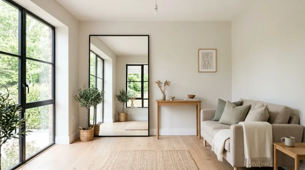 Use mirrors to expand the visual space