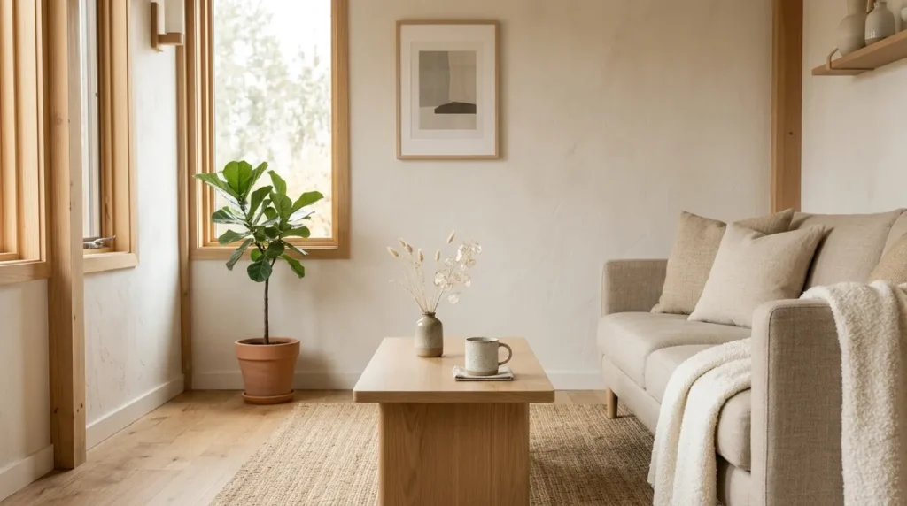 Use natural textures to add depth without bulk