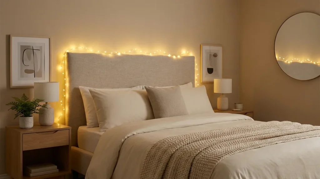 Use string lights or fairy lights with restraint