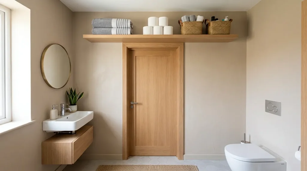 Use vertical space above the doorframe