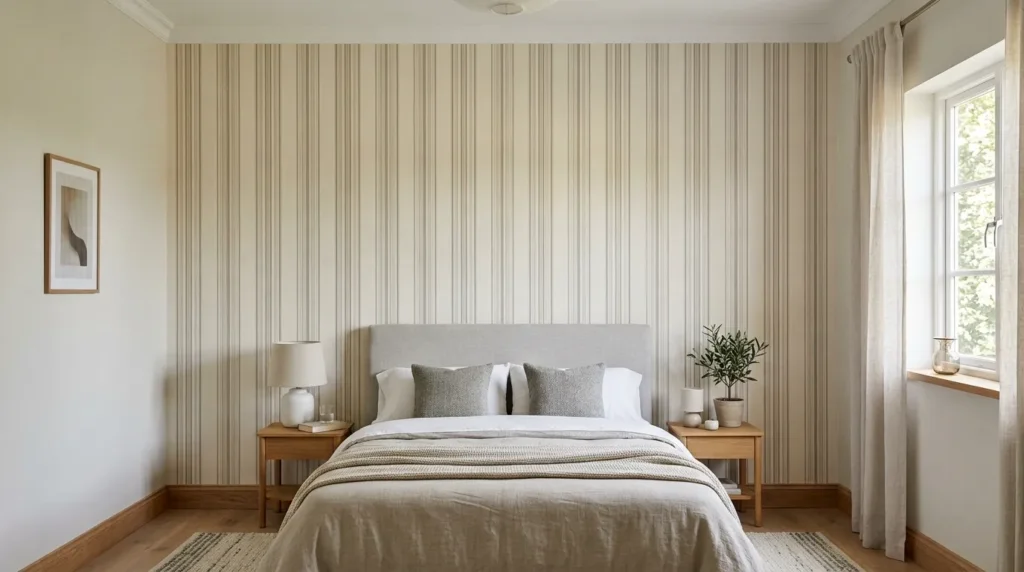 Use vertical stripes or patterns to add height