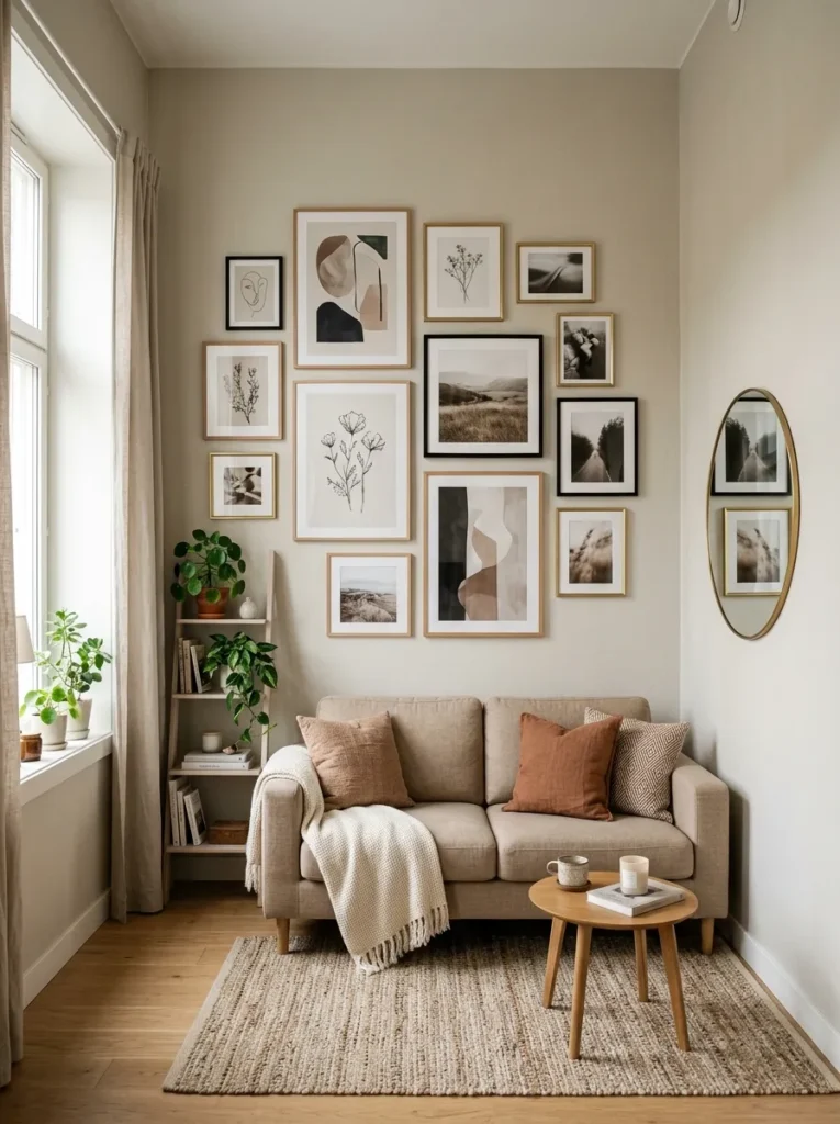 Use wall space for art and decor