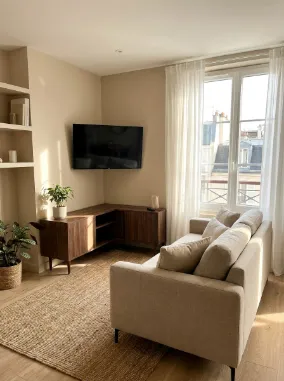 Use a corner for the tv setup