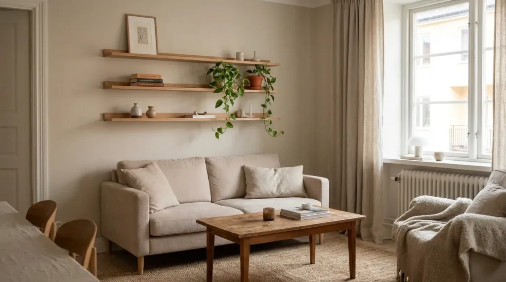Add command strip shelving