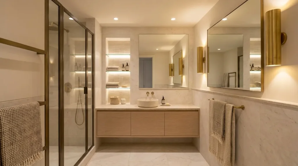 Add style with tile, hardware, and finishes