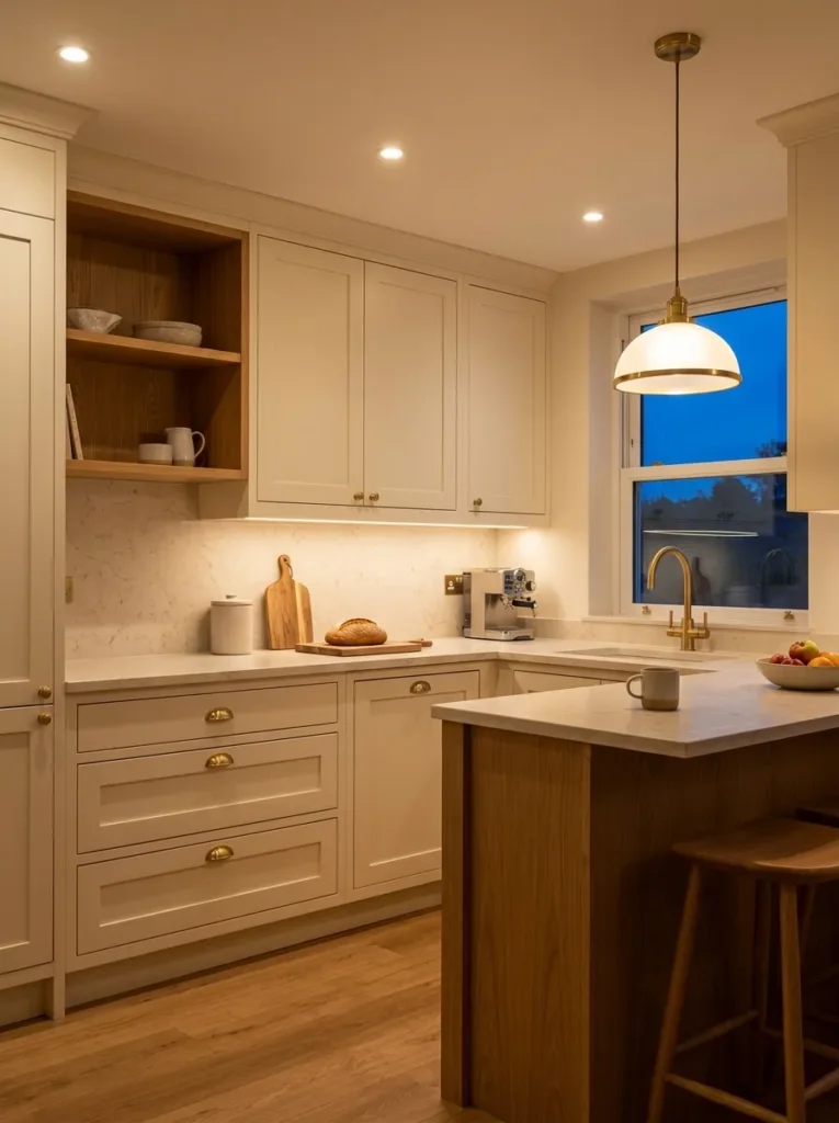 Add a backsplash that reflects light