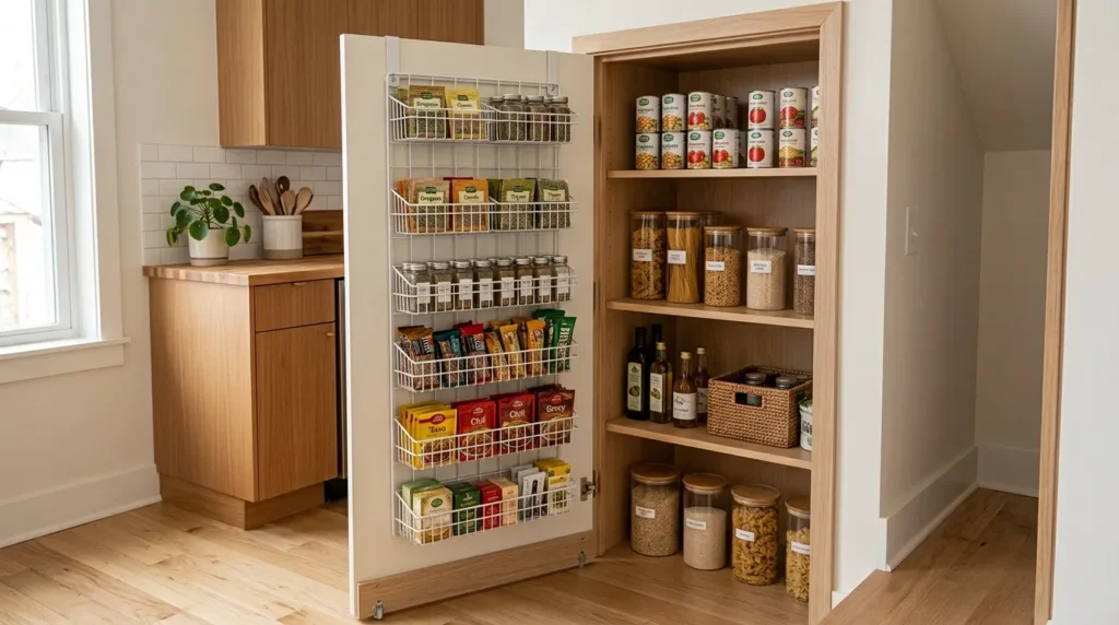 Add a door mounted organizer