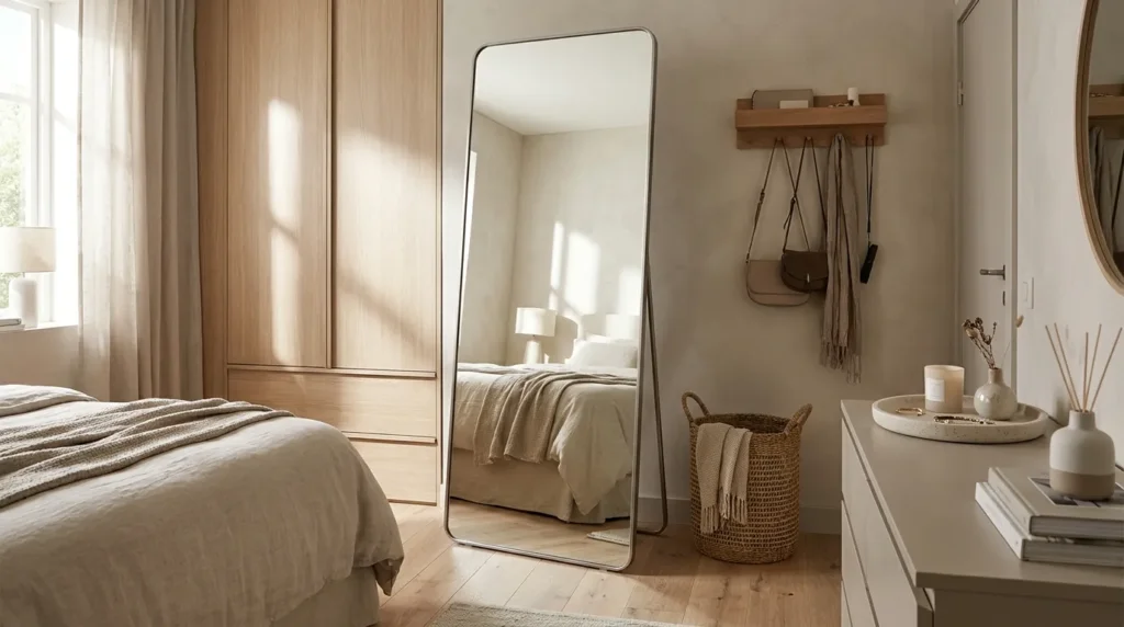Add a mirror and functional accessories