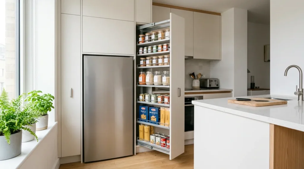 Add a pull out pantry cabinet