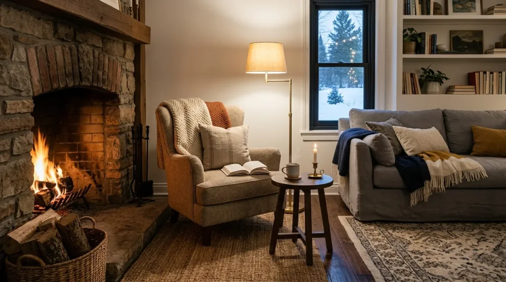 Add a reading chair to one side