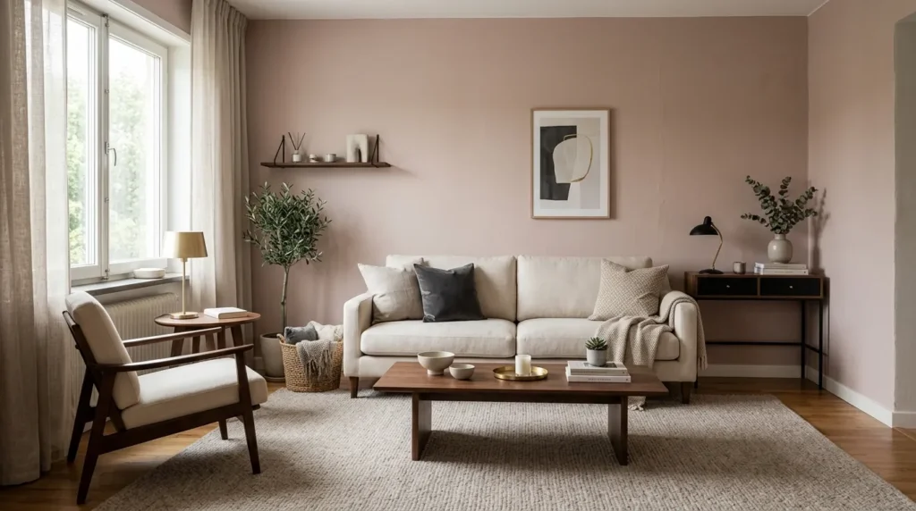 Blush pink for softness